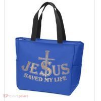 Jesus Christ Saved My Life Tote Bag thumb 3