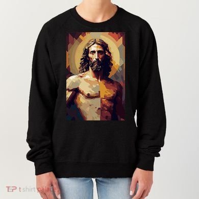 Jesus Christ Stained Glass Art Women's Sweatshirt