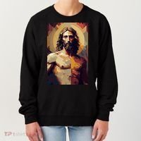 Jesus Christ Stained Glass Art Women's Sweatshirt thumb 0