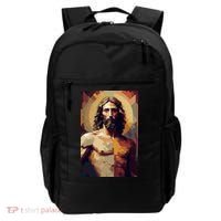 Jesus Christ Stained Glass Art Backpack thumb 0