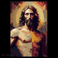Jesus Christ Stained Glass Art Coaster thumb 2