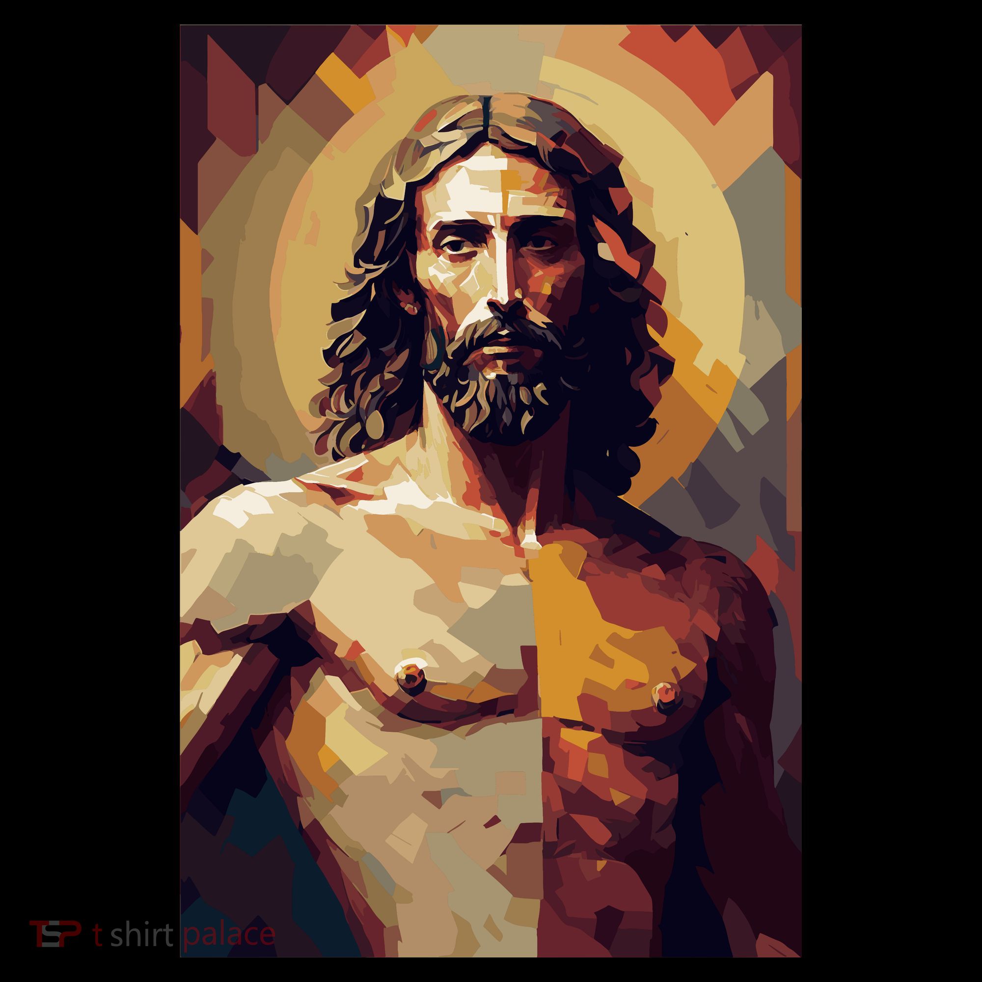 Jesus Christ Stained Glass Art Coaster