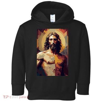 Jesus Christ Stained Glass Art Toddler Hoodie