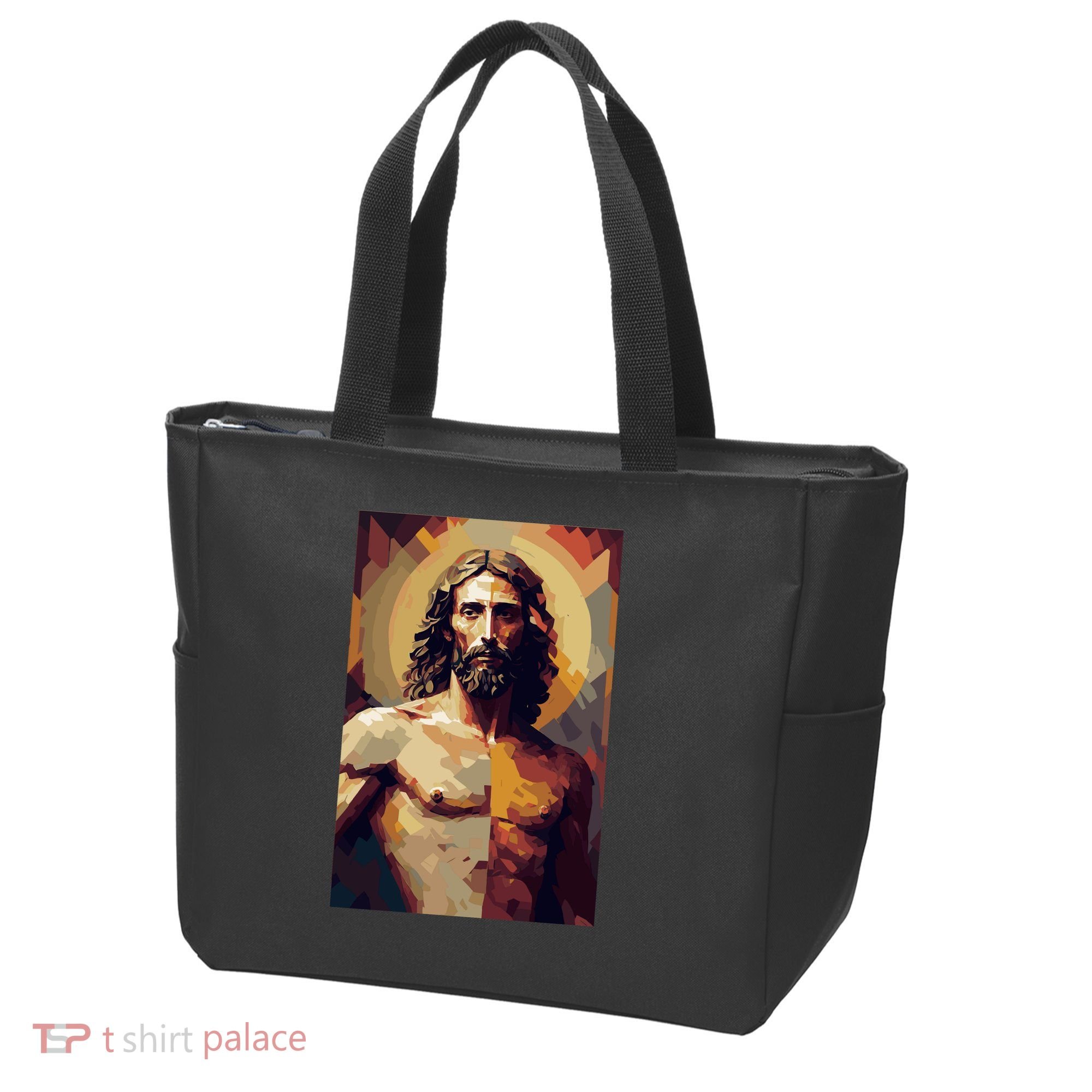 Jesus Christ Stained Glass Art Tote Bag