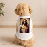 Jesus Christ Stained Glass Art Doggie Tank thumb 2
