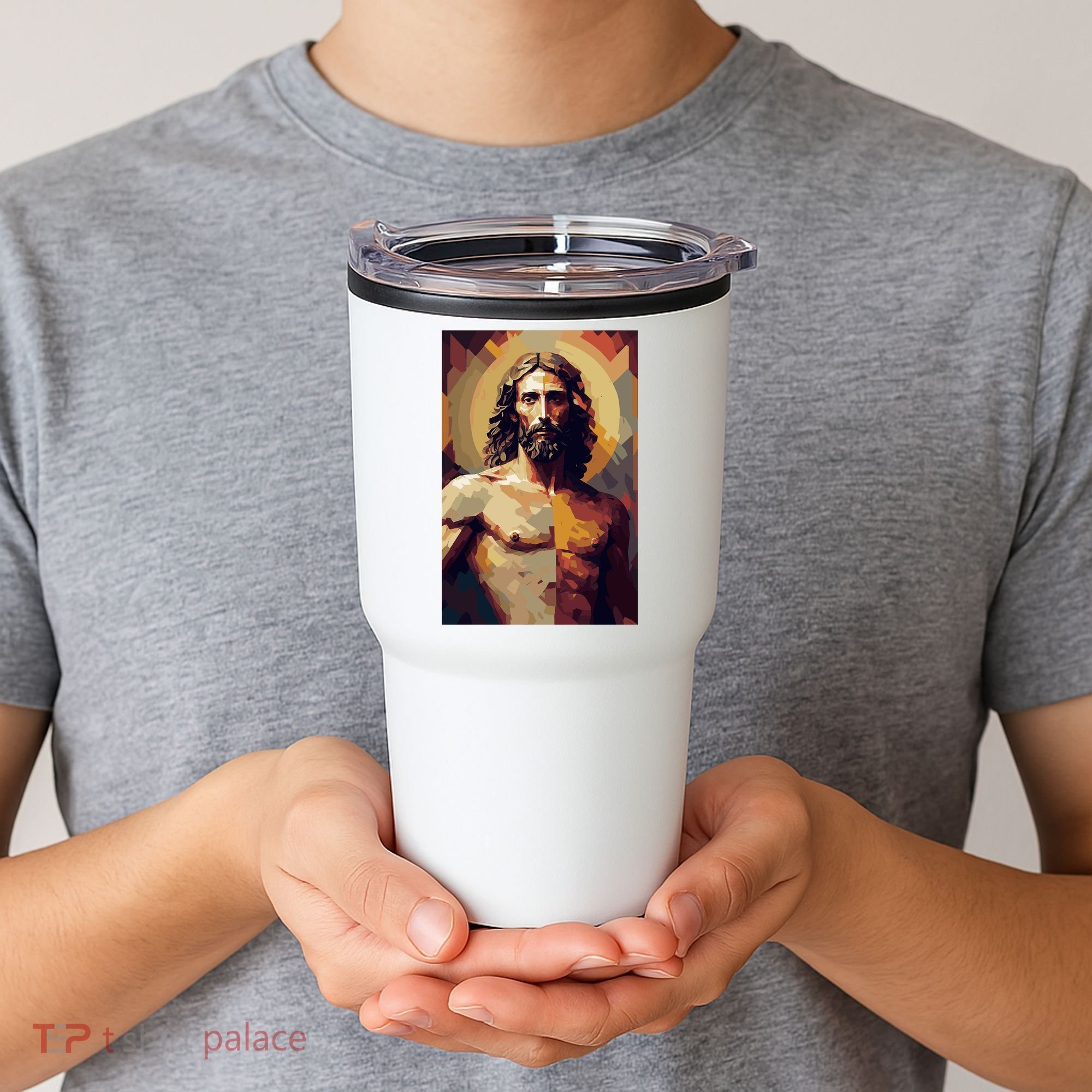 Jesus Christ Stained Glass Art Tumbler