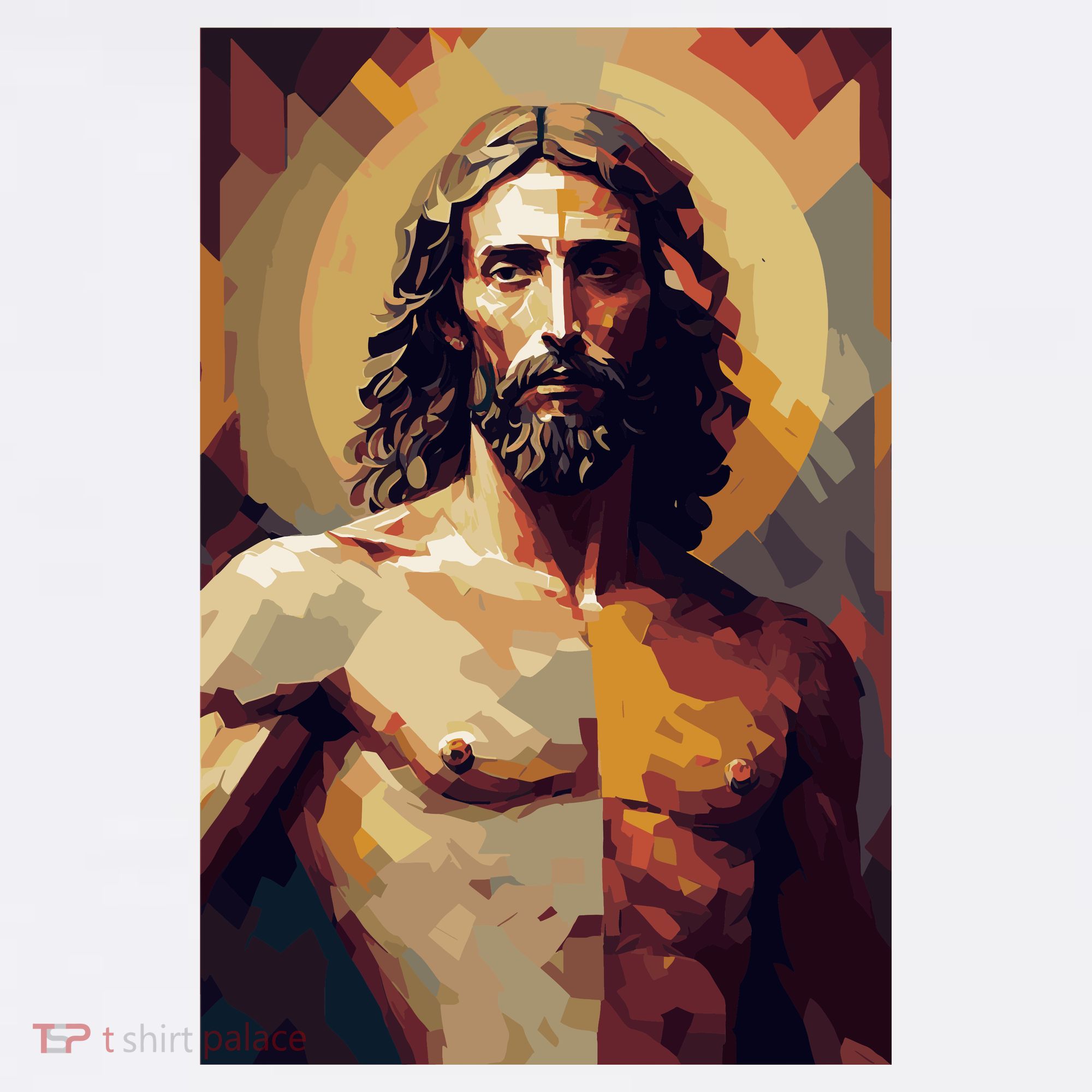 Jesus Christ Stained Glass Art Mousepad