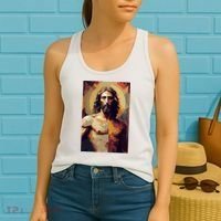 Jesus Christ Stained Glass Art Women's Tank Top thumb 2