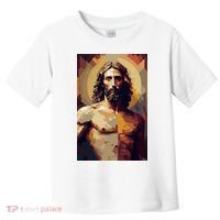 Jesus Christ Stained Glass Art Toddler T-Shirt thumb 0