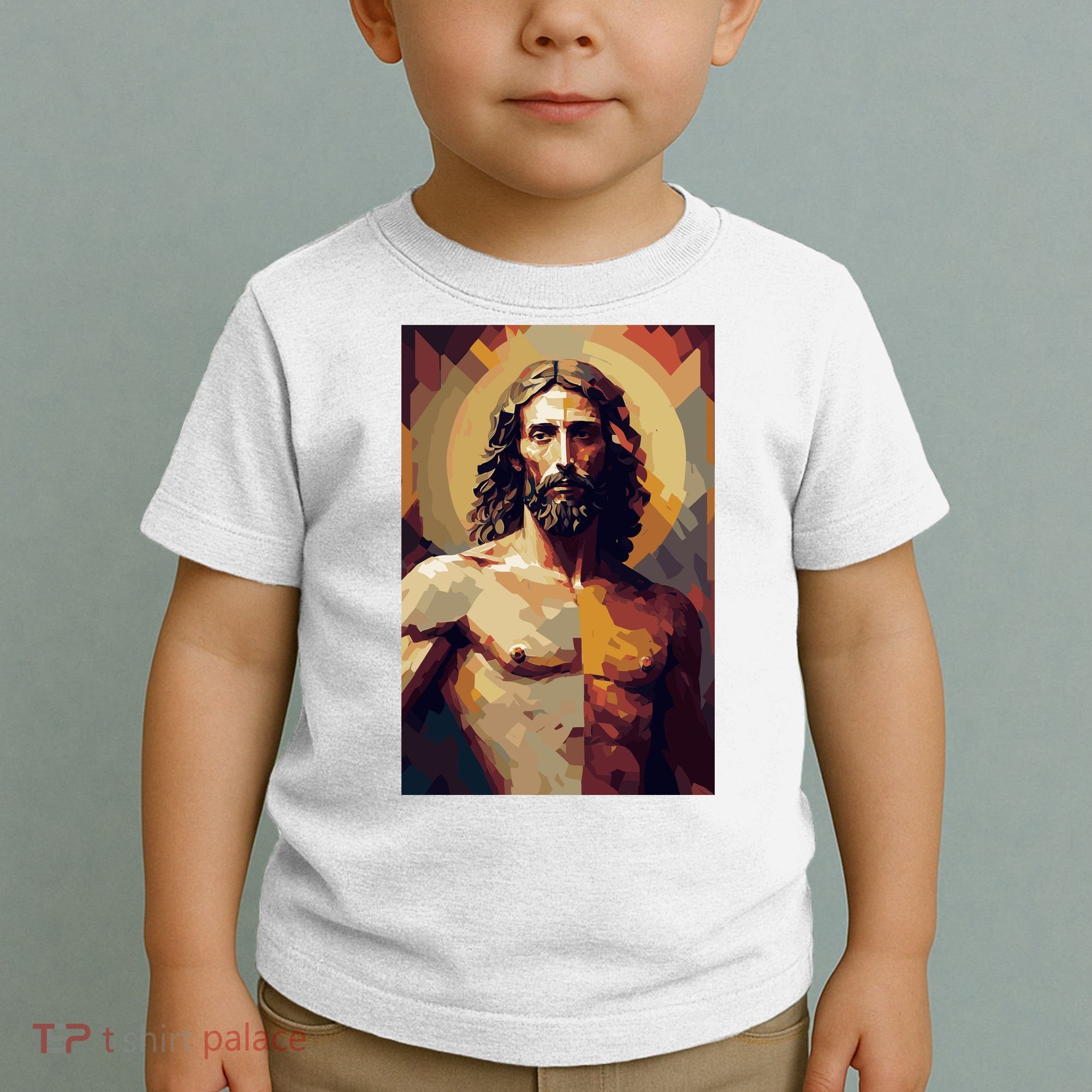 Jesus Christ Stained Glass Art Toddler T-Shirt