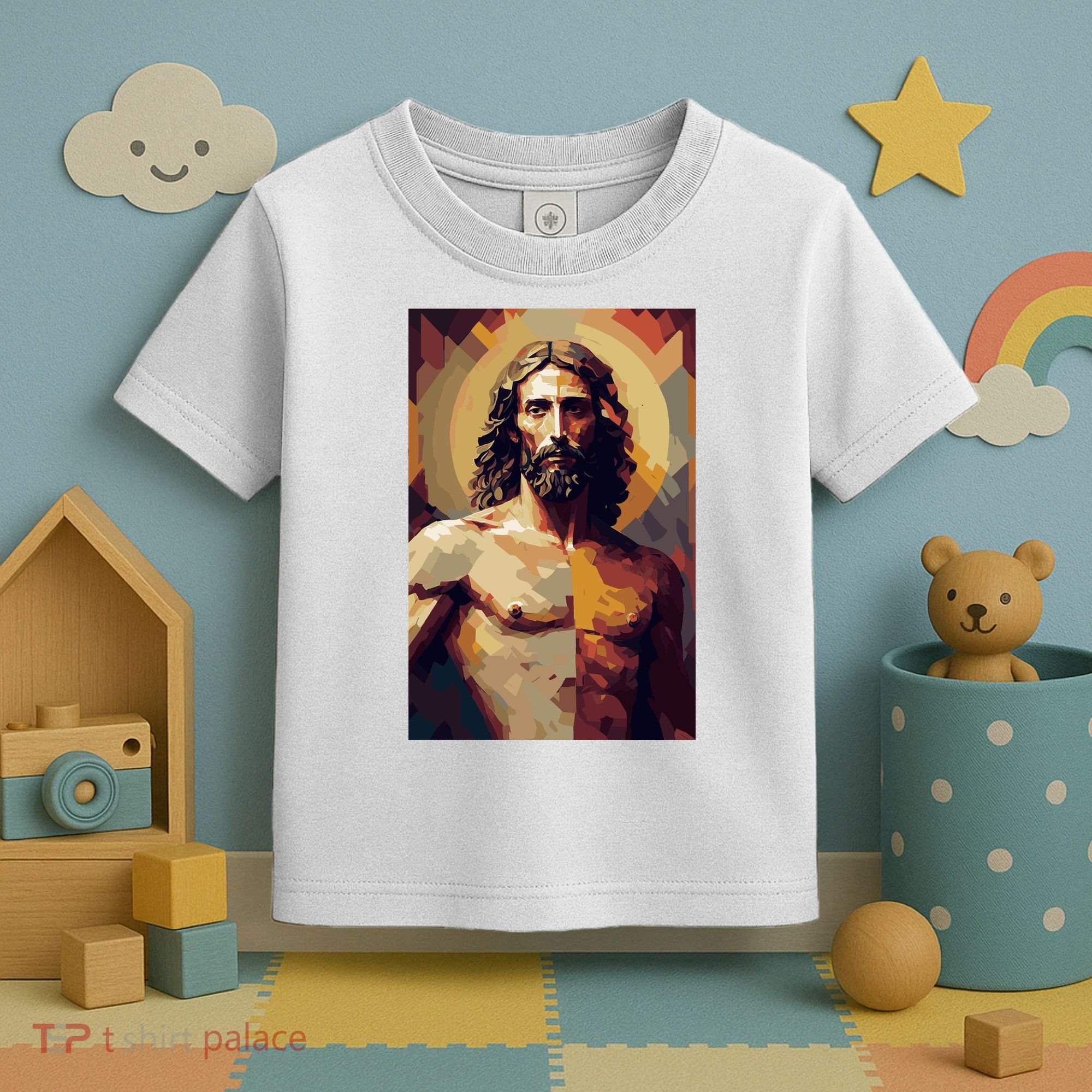 Jesus Christ Stained Glass Art Toddler T-Shirt