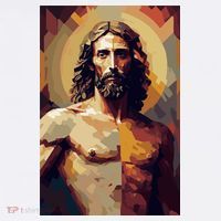 Jesus Christ Stained Glass Art Visor thumb 3