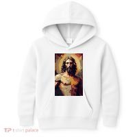 Jesus Christ Stained Glass Art Kids Hoodie thumb 0
