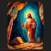 Jesus Christ Scene Portrait Women's Sweatshirt thumb 2