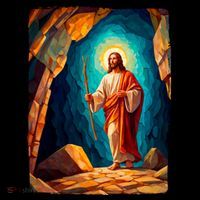 Jesus Christ Scene Portrait Coaster thumb 2