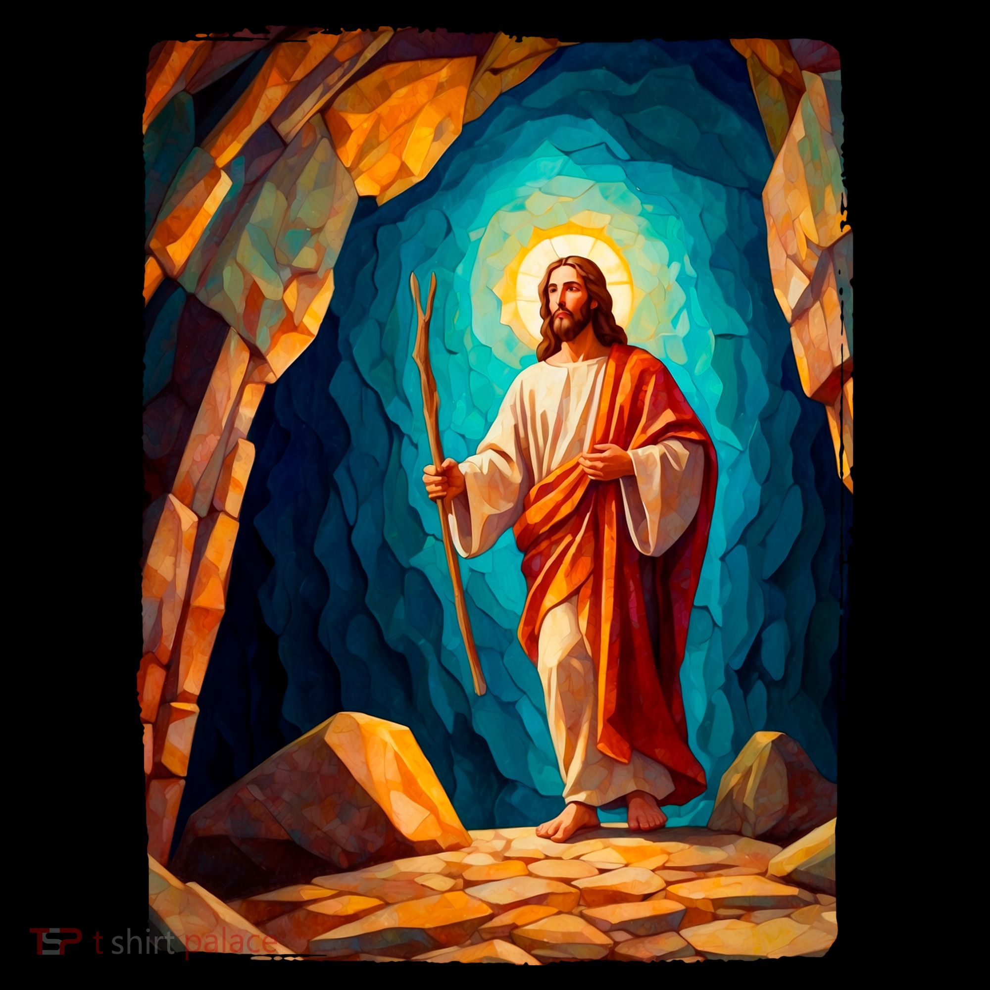 Jesus Christ Scene Portrait Tote Bag