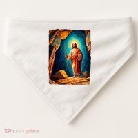 Jesus Christ Scene Portrait USA-Made Doggie Bandana thumb 0