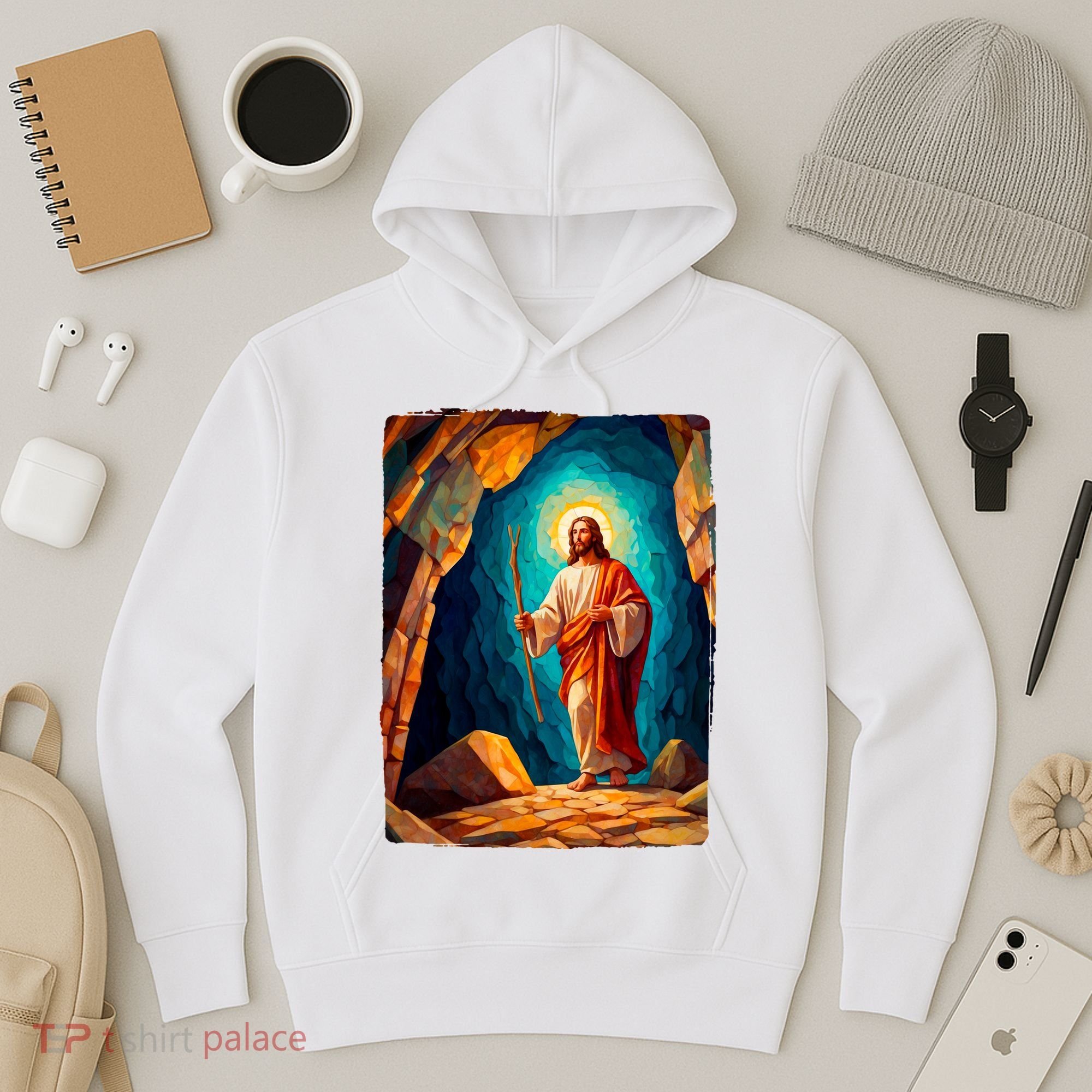 Jesus Christ Scene Portrait Hoodie