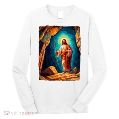 Jesus Christ Scene Portrait Long Sleeve Shirt