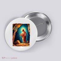 Jesus Christ Scene Portrait Button thumb 0