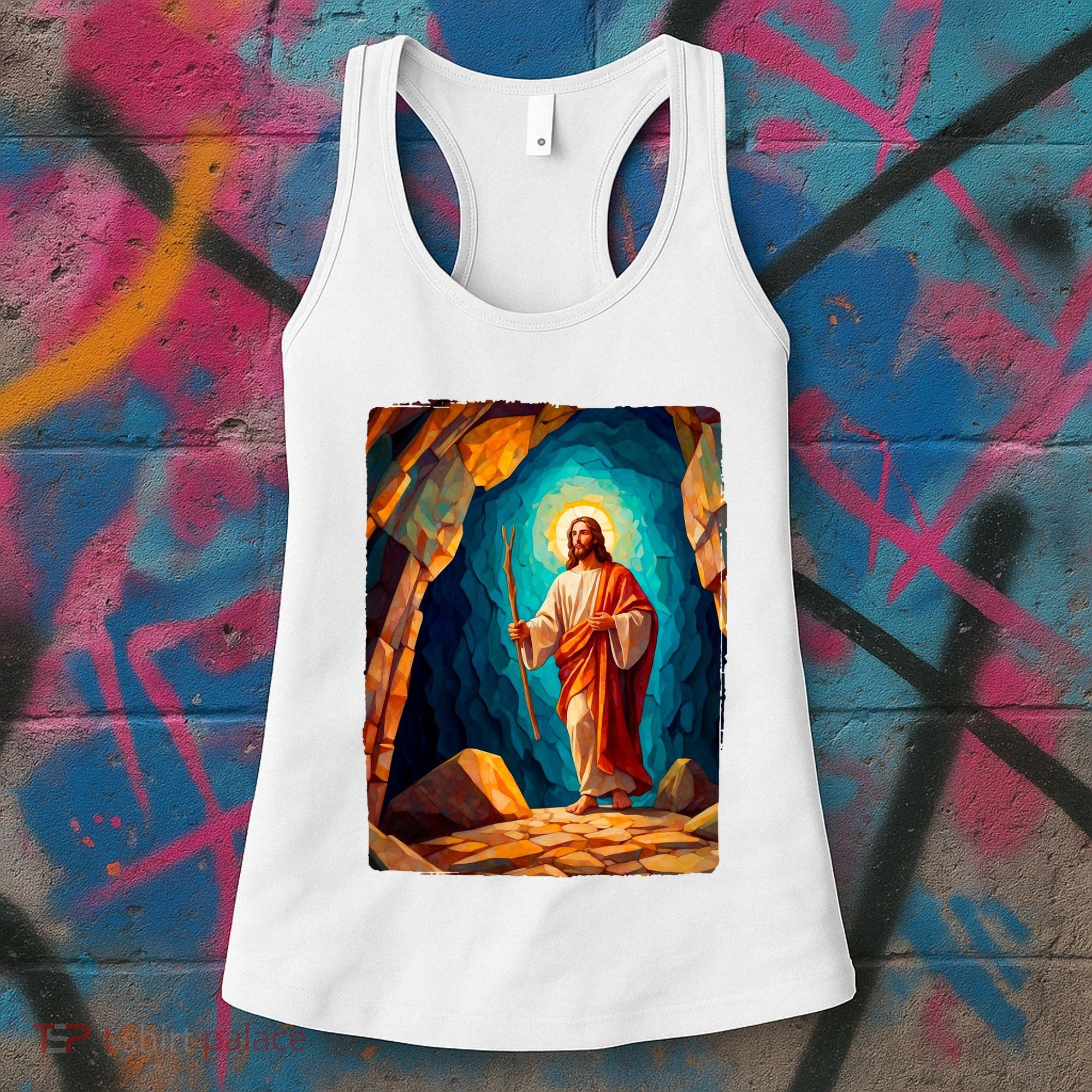Jesus Christ Scene Portrait Women's Tank Top