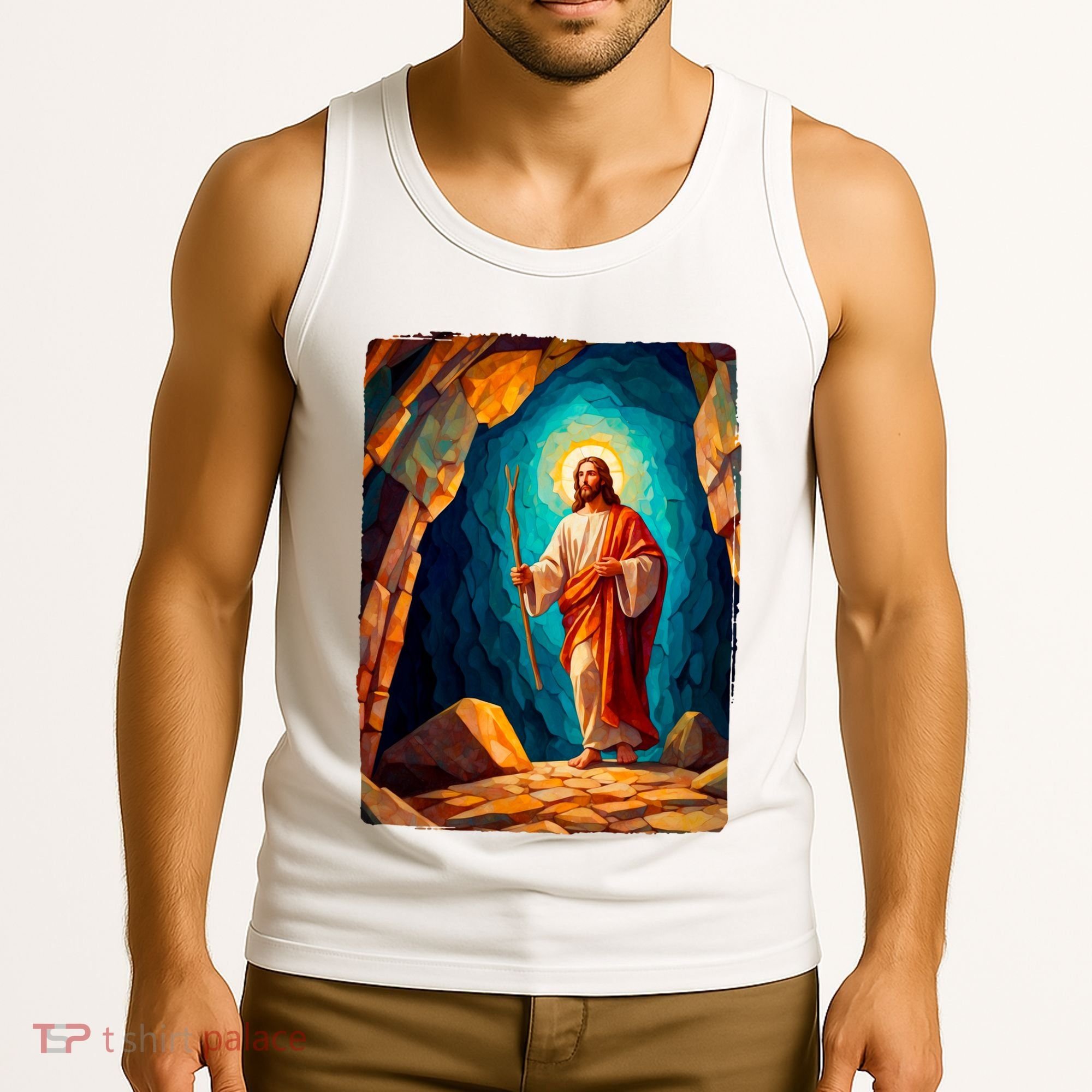 Jesus Christ Scene Portrait Tank Top
