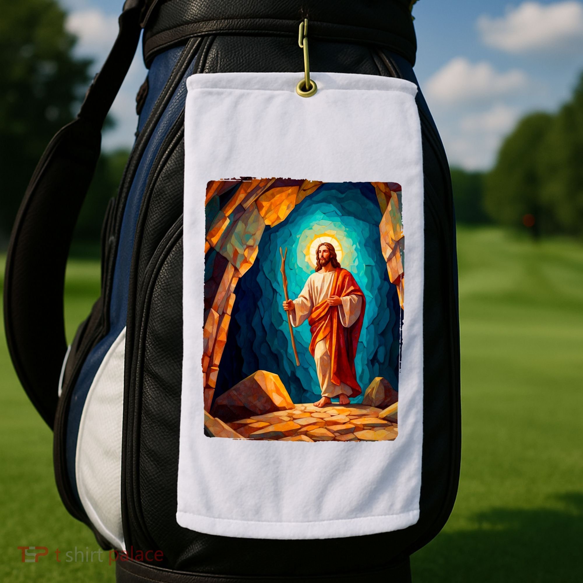Jesus Christ Scene Portrait Golf Towel