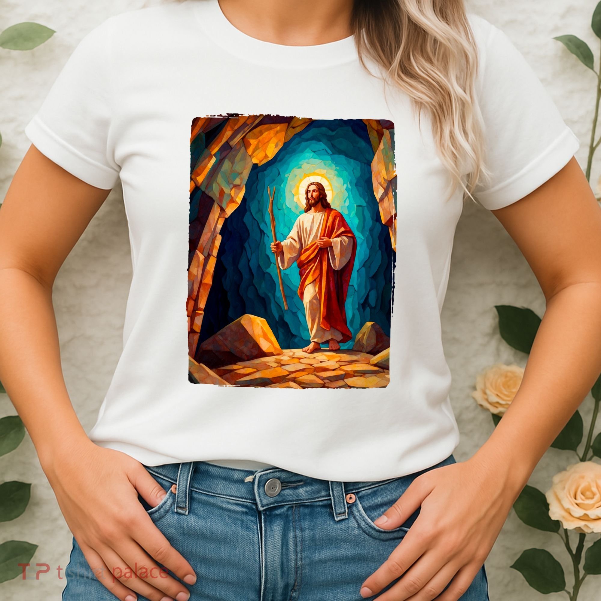 Jesus Christ Scene Portrait Women's T-Shirt