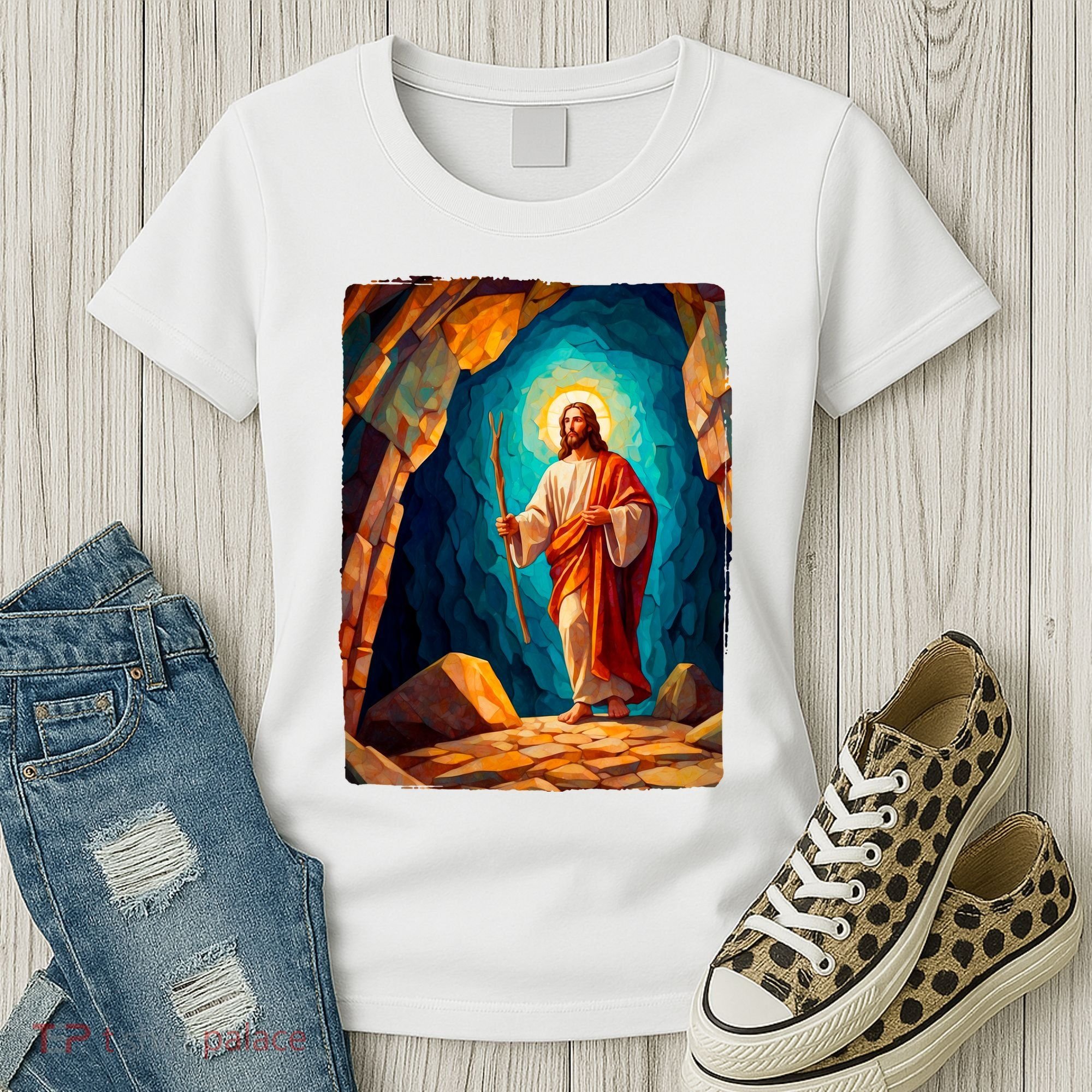 Jesus Christ Scene Portrait Women's T-Shirt