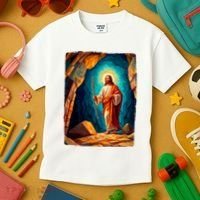 Jesus Christ Scene Portrait Kids T-Shirt thumb 3