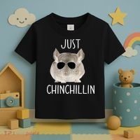 JUST CHINCHILLIN TSHIRT, CHINCHILLA, BRO, RELAXING, CHILLIN Toddler T-Shirt thumb 3