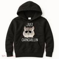 JUST CHINCHILLIN TSHIRT, CHINCHILLA, BRO, RELAXING, CHILLIN Kids Hoodie thumb 0