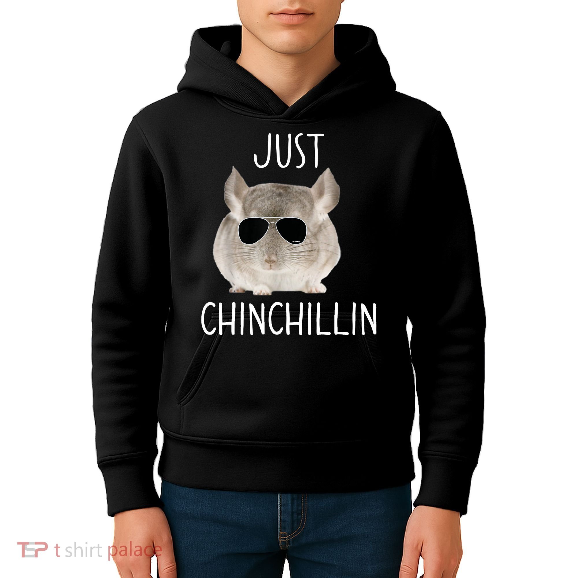 JUST CHINCHILLIN TSHIRT, CHINCHILLA, BRO, RELAXING, CHILLIN Kids Hoodie