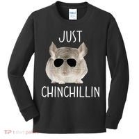 JUST CHINCHILLIN TSHIRT, CHINCHILLA, BRO, RELAXING, CHILLIN Kids Long Sleeve Shirt thumb 0