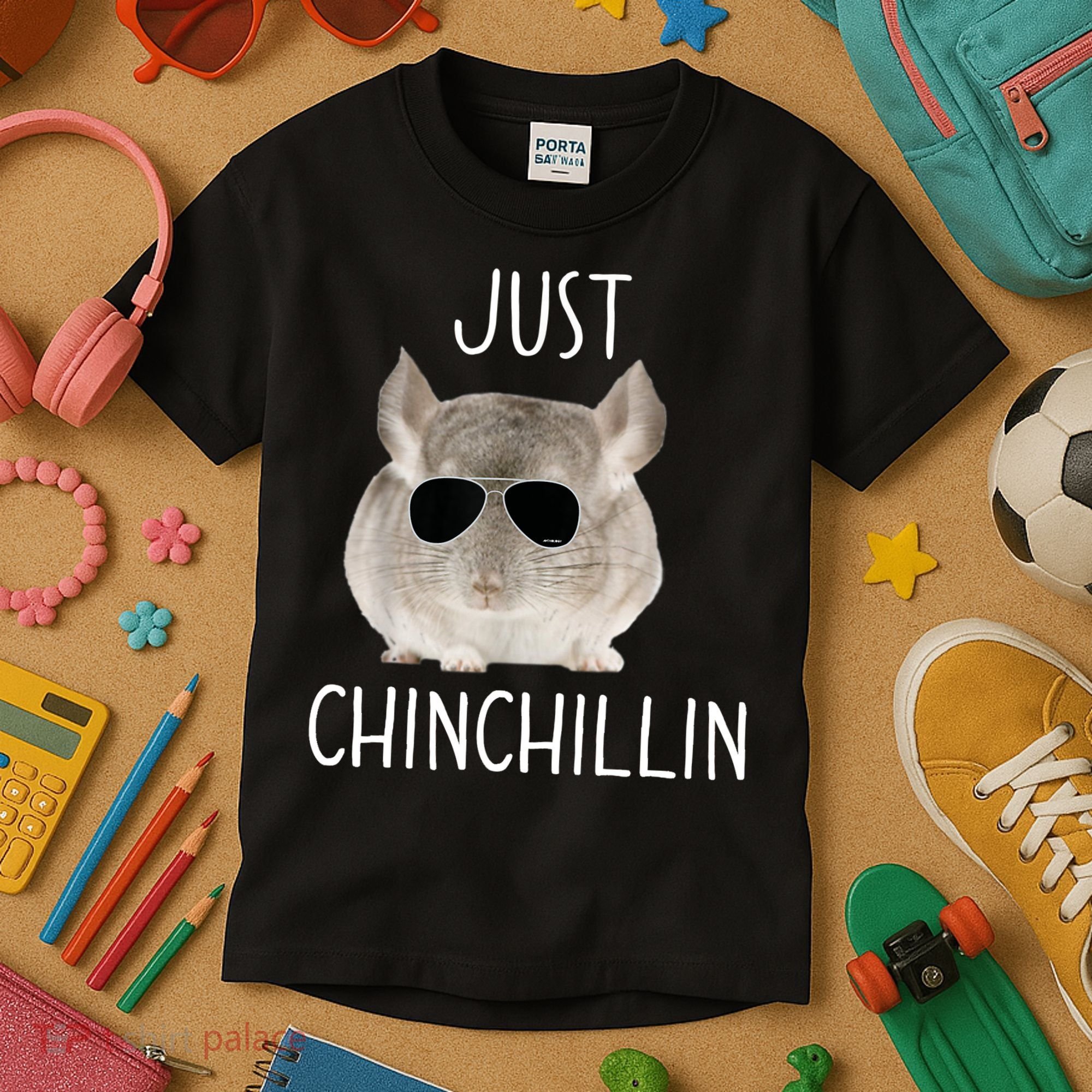 JUST CHINCHILLIN TSHIRT, CHINCHILLA, BRO, RELAXING, CHILLIN Kids T-Shirt