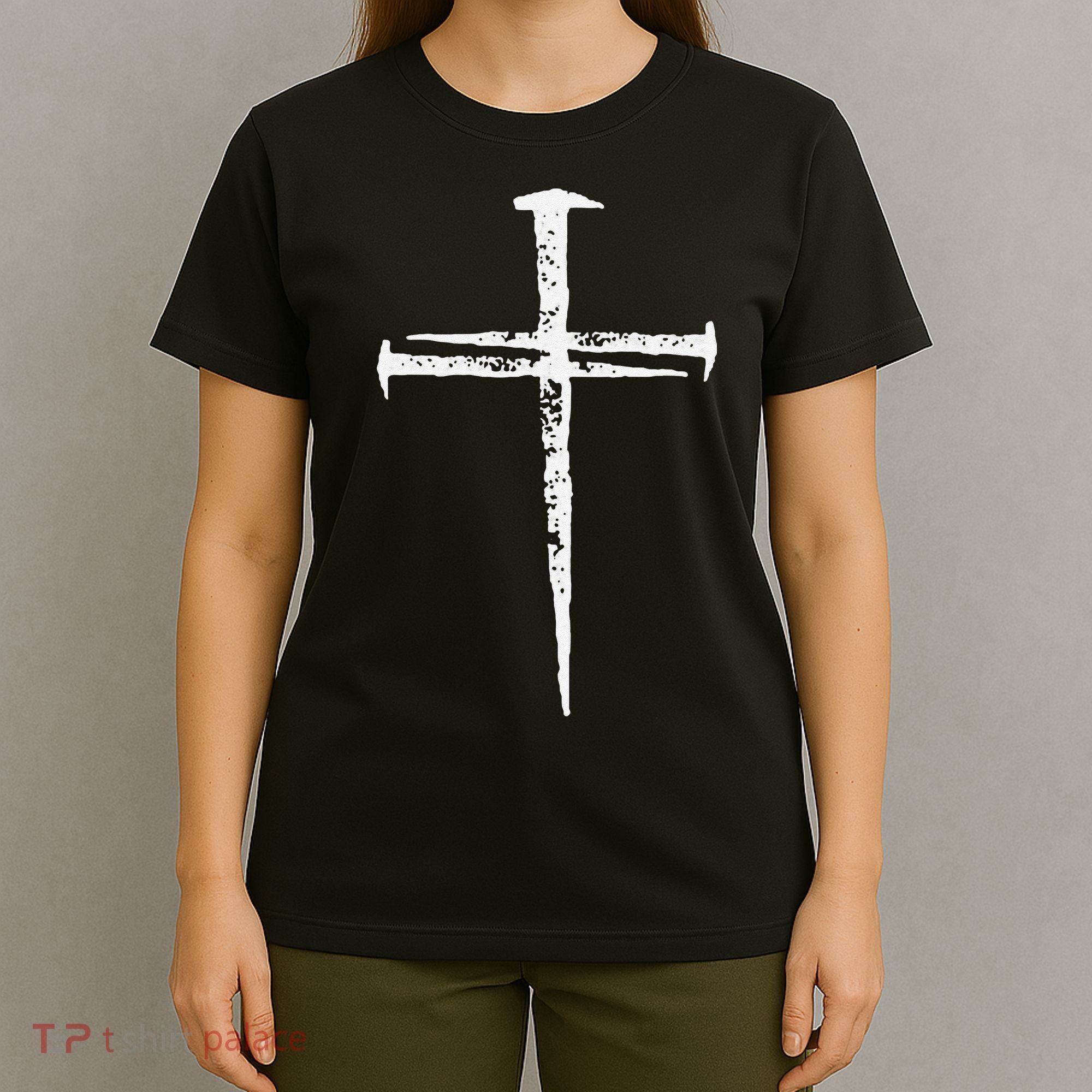 Jesus Cross Three Nails Christian Vintage T-Shirt