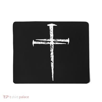 Jesus Cross Three Nails Christian Vintage Mousepad