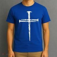 Jesus Cross Three Nails Christian Vintage T-Shirt thumb 3