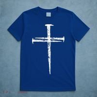 Jesus Cross Three Nails Christian Vintage T-Shirt thumb 5