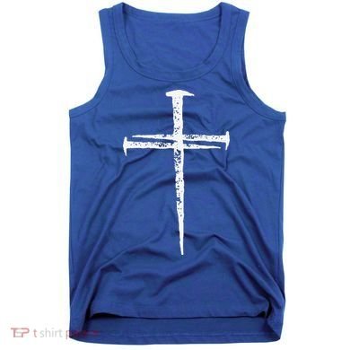 Jesus Cross Three Nails Christian Vintage Tank Top