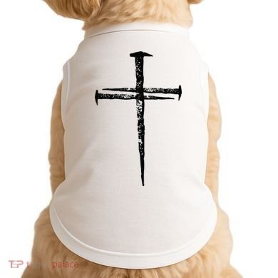 Jesus Cross Three Nails Christian Vintage Doggie Tank