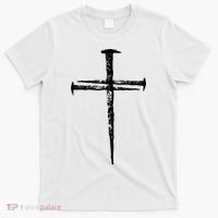 Jesus Cross Three Nails Christian Vintage T-Shirt thumb 0
