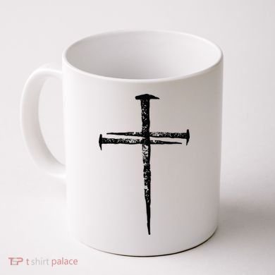 Jesus Cross Three Nails Christian Vintage Coffee Mug