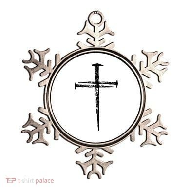Jesus Cross Three Nails Christian Vintage Ornament