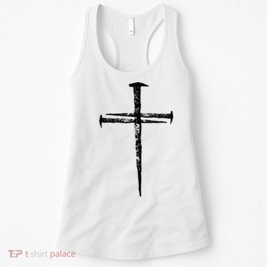Jesus Cross Three Nails Christian Vintage Women's Tank Top