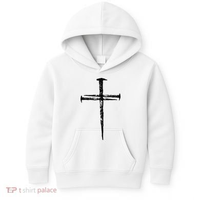 Jesus Cross Three Nails Christian Vintage Kids Hoodie