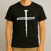 Jesus Cross Three Nails Christian Vintage T-Shirt thumb 3