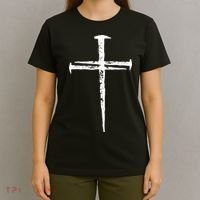 Jesus Cross Three Nails Christian Vintage T-Shirt thumb 4