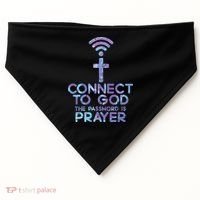 Jesus Christian Tee Connect To God The Password Is Prayer USA-Made Doggie Bandana thumb 0