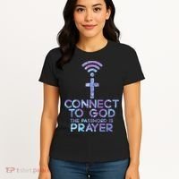 Jesus Christian Tee Connect To God The Password Is Prayer Women's T-Shirt thumb 4